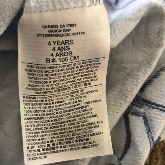 Baby gap blue girls floral flutter sleeve top 4 4t xs - Picture 4 of 7